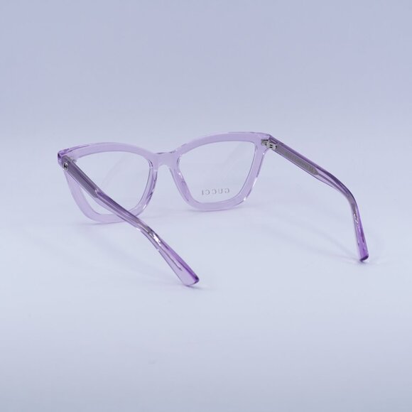 ?️ New Gucci GG1686O 008 Eyeglasses - Transparent Violet Frame